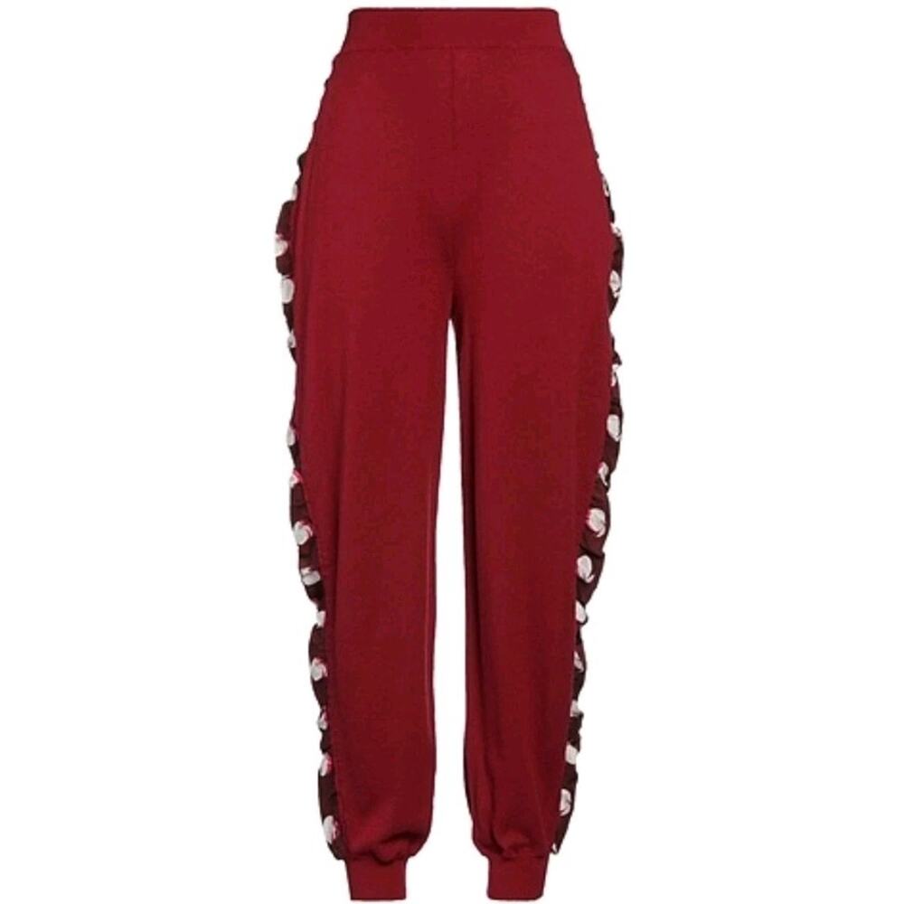 Stella McCartney Wool Harem Cut Joggers Citrus Fruit Appliqués Sz US S IT 40 (V4